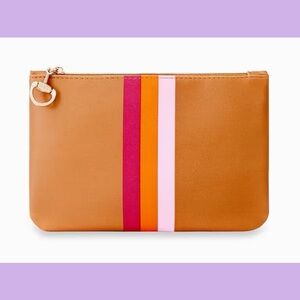 3 for $16 - NEW Ipsy Striped Brown Cosmetic Bag